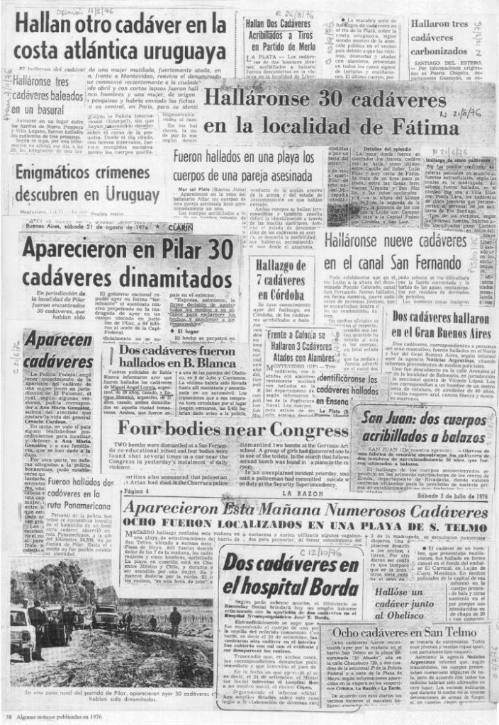 La prensa de la época da cuenta del hallazgo de cadáveres. / ARCHIVO / EL PAÍS